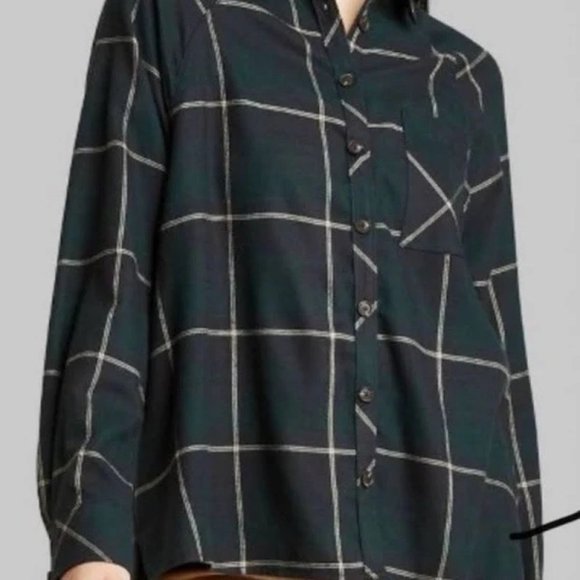 wild fable Tops - Wild Fable size small and medium plaid shirt low to high.